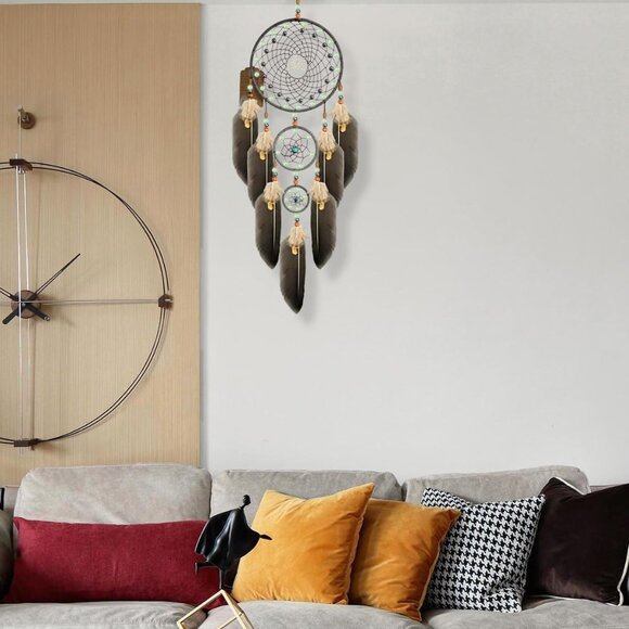 Dream Catchers for Adults Dreamcatcher Handmade Feather Native Home Wall Decorat - Picture 5 of 6